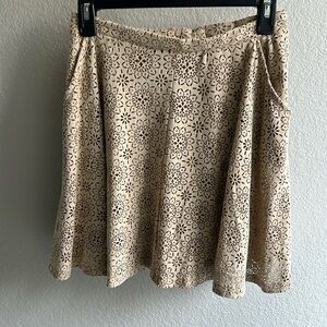 Alter’d state small tan boho suede skirt with lining